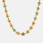 Floral Grace Christian Titanium Steel  Necklace