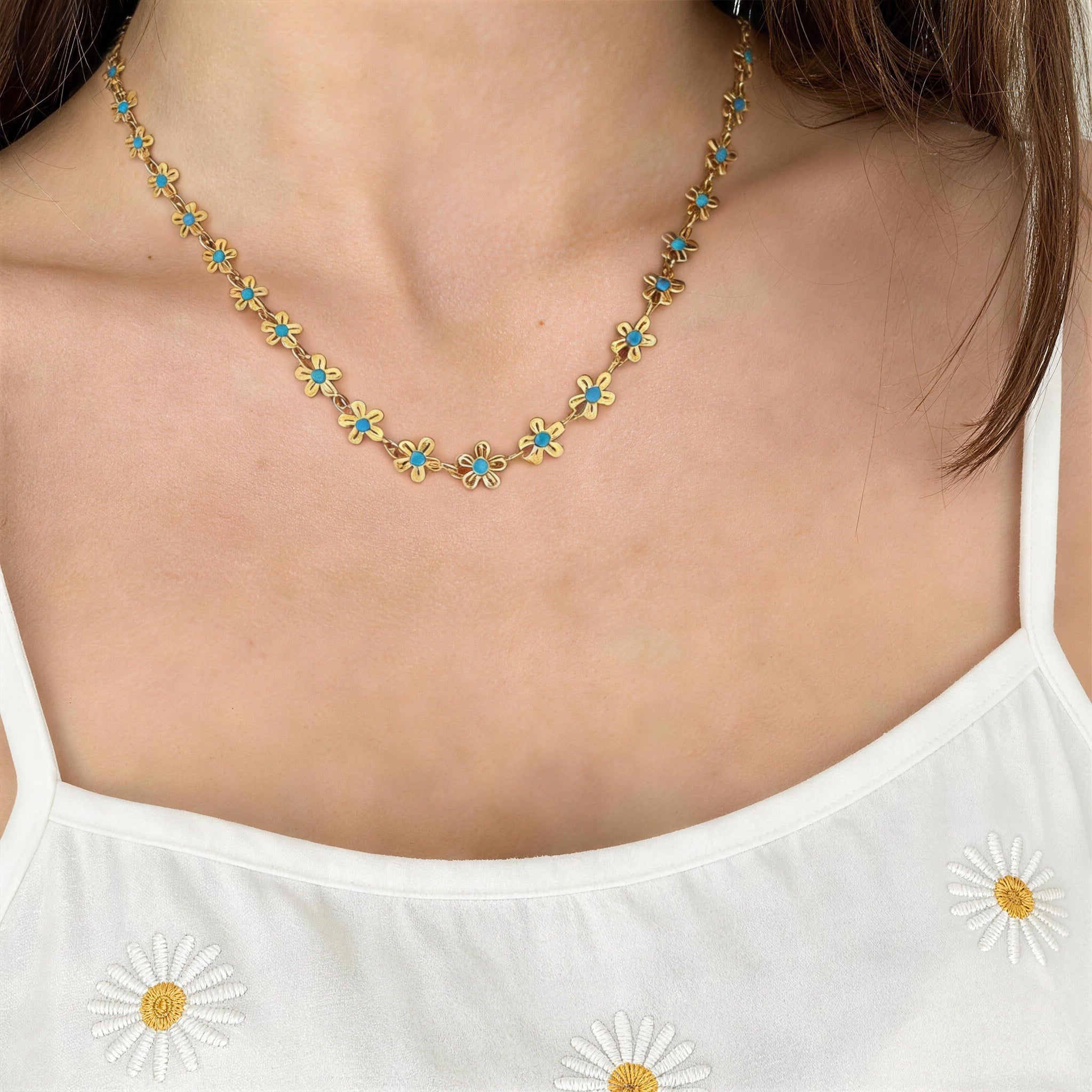 Floral Grace Christian Titanium Steel  Necklace