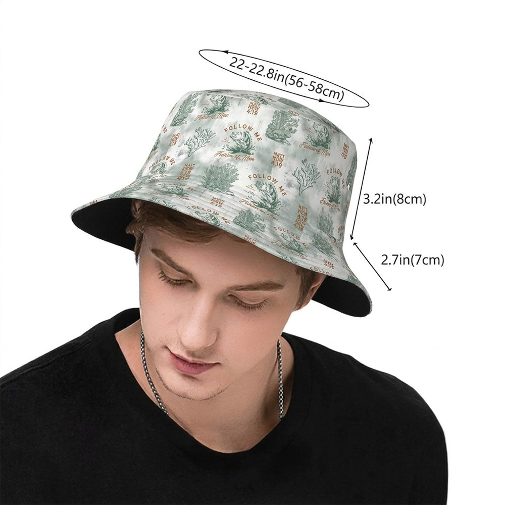 Follow Me I Will Make You Fishers Of Man Christian Leisure Bucket Hat