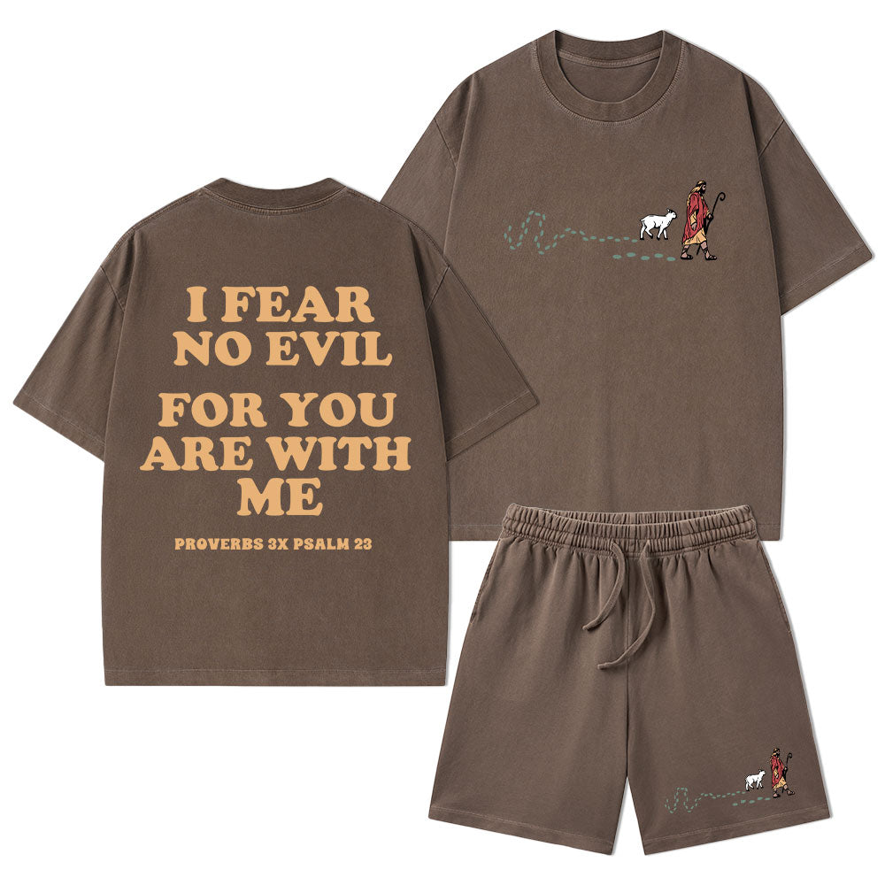 Follow The Jessus Christian Washed T-Shirt & Shorts