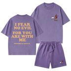 Follow The Jessus Christian Washed T-Shirt & Shorts