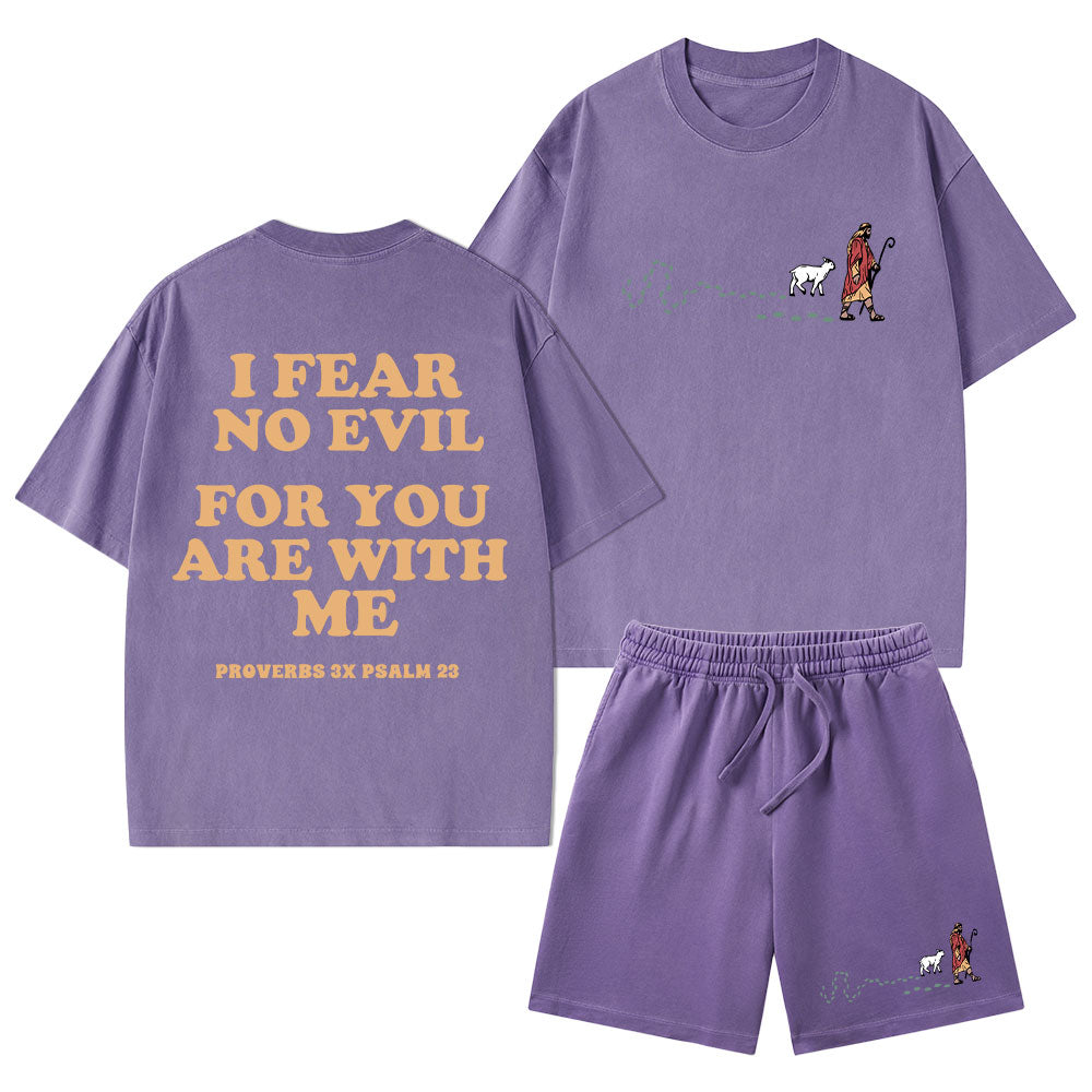 Follow The Jessus Christian Washed T-Shirt & Shorts