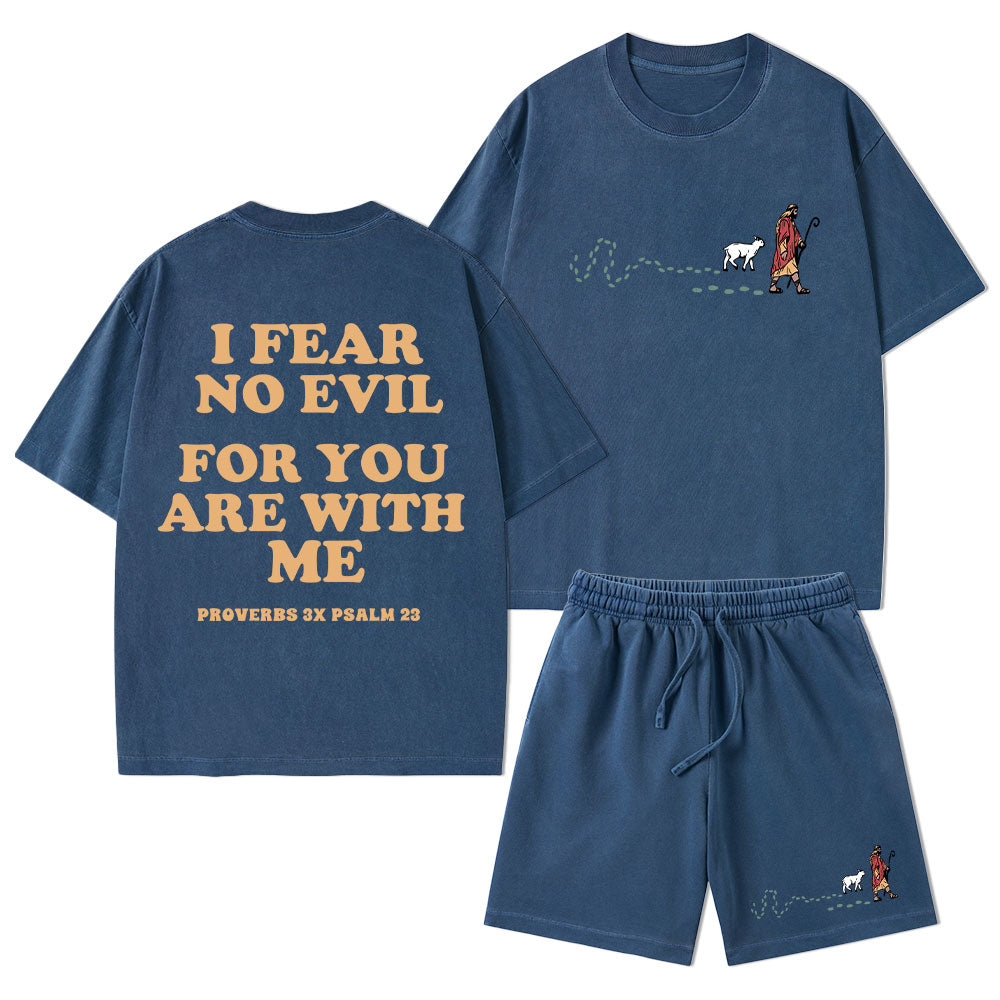 Follow The Jessus Christian Washed T-Shirt & Shorts