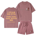Follow The Jessus Christian Washed T-Shirt & Shorts