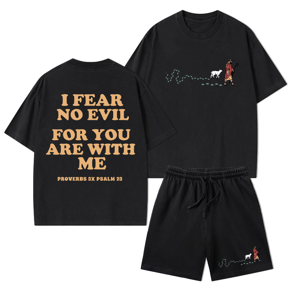 Follow The Jessus Christian Washed T-Shirt & Shorts