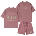 For God So Loved The World Camo Christian Washed T-Shirt & Shorts