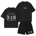 For God So Loved The World Camo Christian Washed T-Shirt & Shorts
