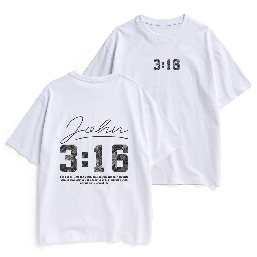 For God So Loved The World Camo Christian Heavy Cotton T-Shirt