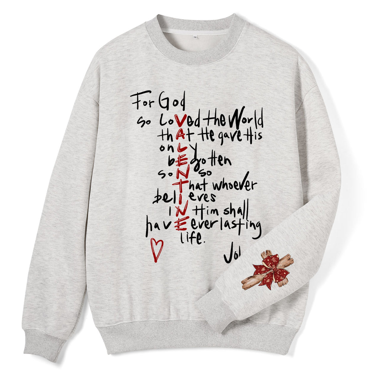 For God So Loved The World Christian Fleece Sweatshirt