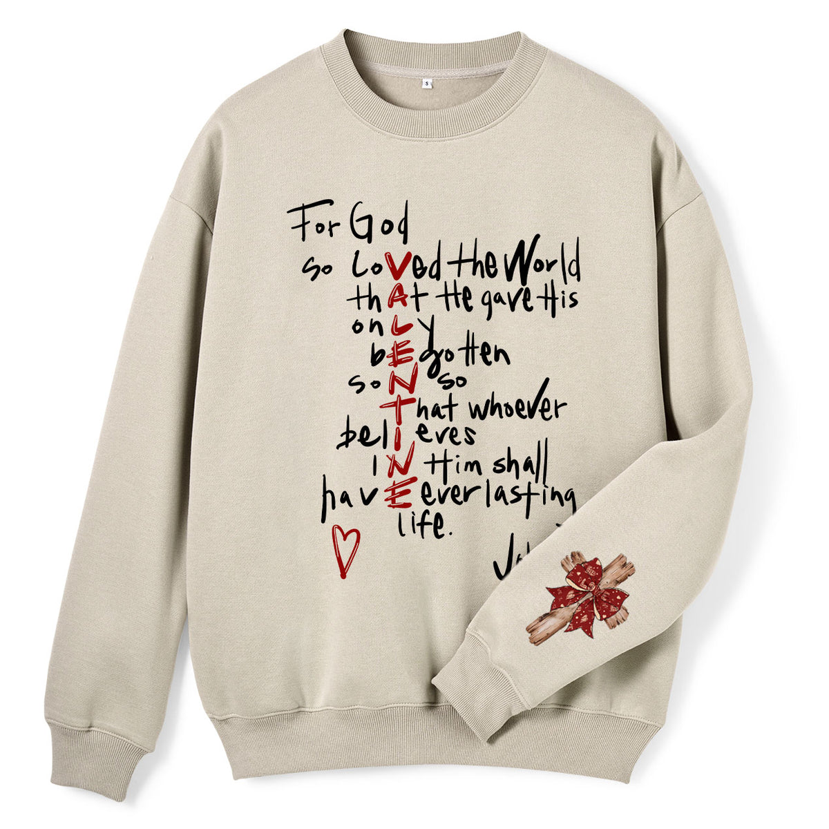 For God So Loved The World Christian Fleece Sweatshirt