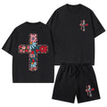For God So Loved The World Christian Washed T-Shirt & Shorts