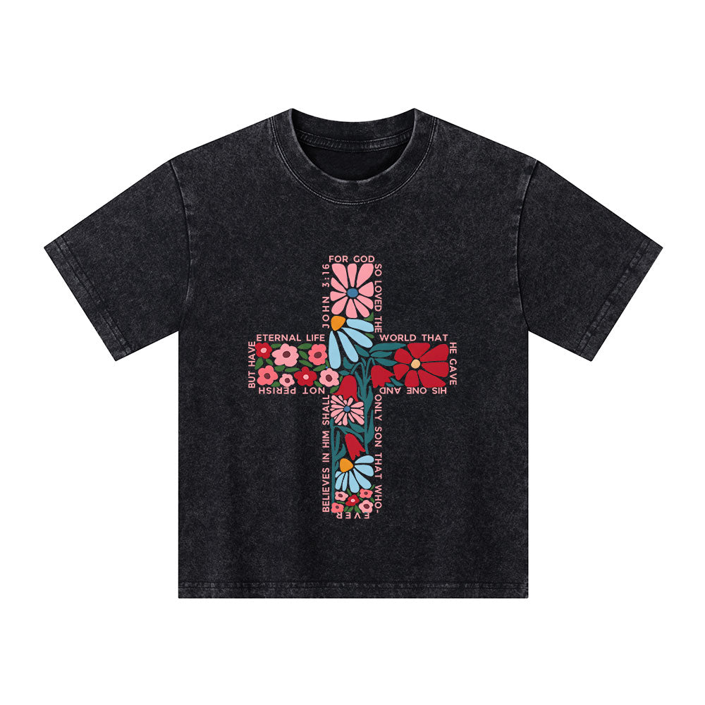 For God So Loved The World Christian Washed T-Shirt