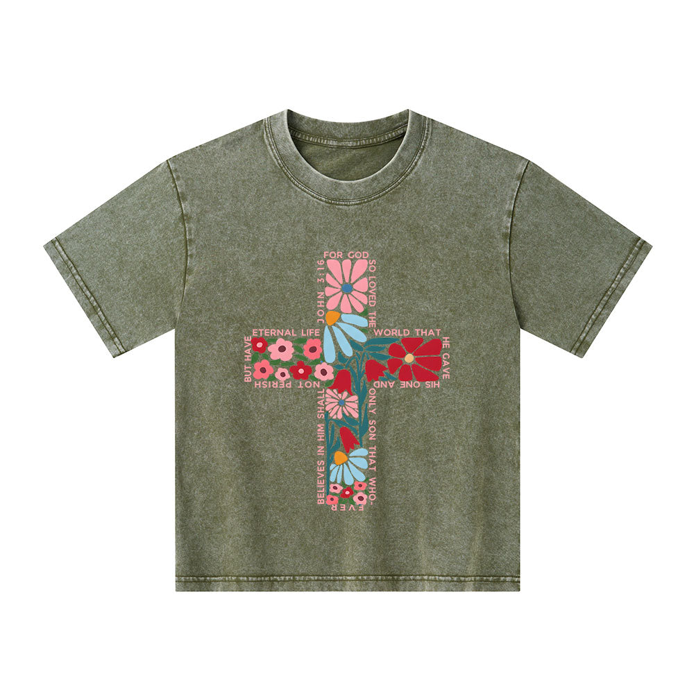 For God So Loved The World Christian Washed T-Shirt