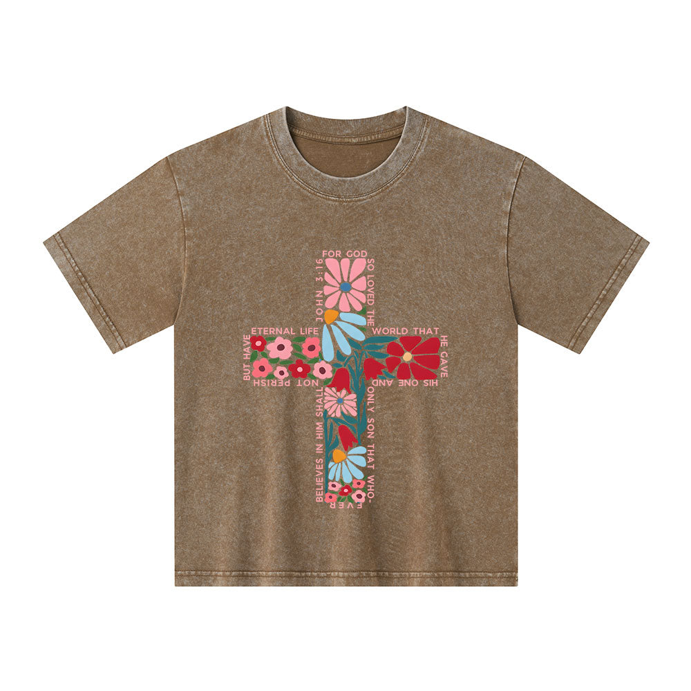 For God So Loved The World Christian Washed T-Shirt
