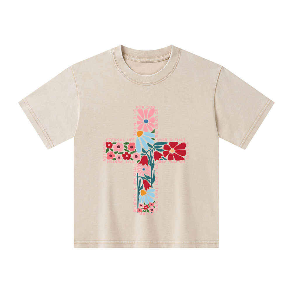 For God So Loved The World Christian Washed T-Shirt