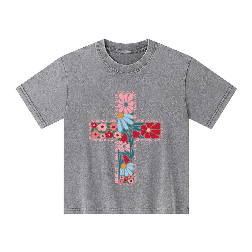 For God So Loved The World Christian Washed T-Shirt