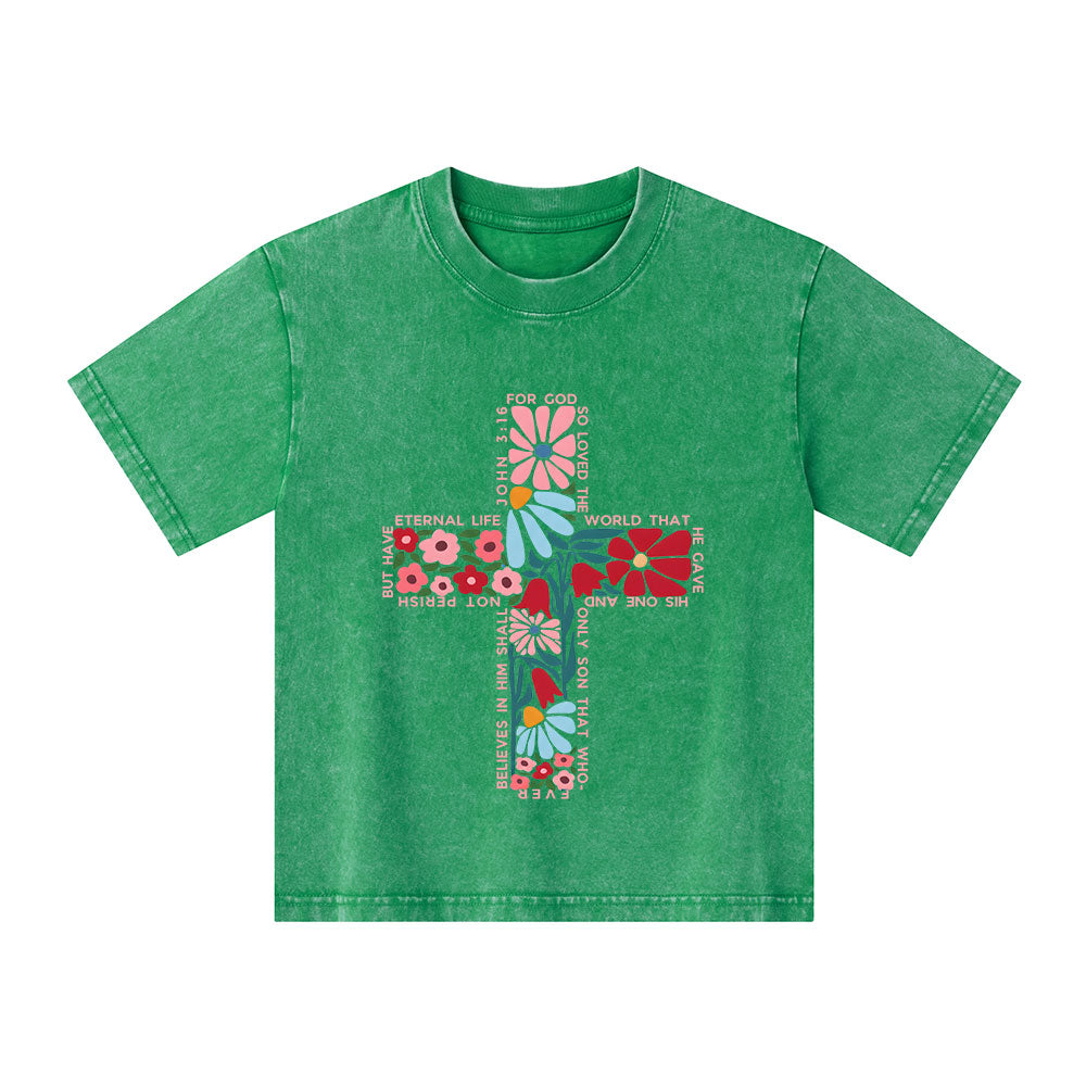 For God So Loved The World Christian Washed T-Shirt