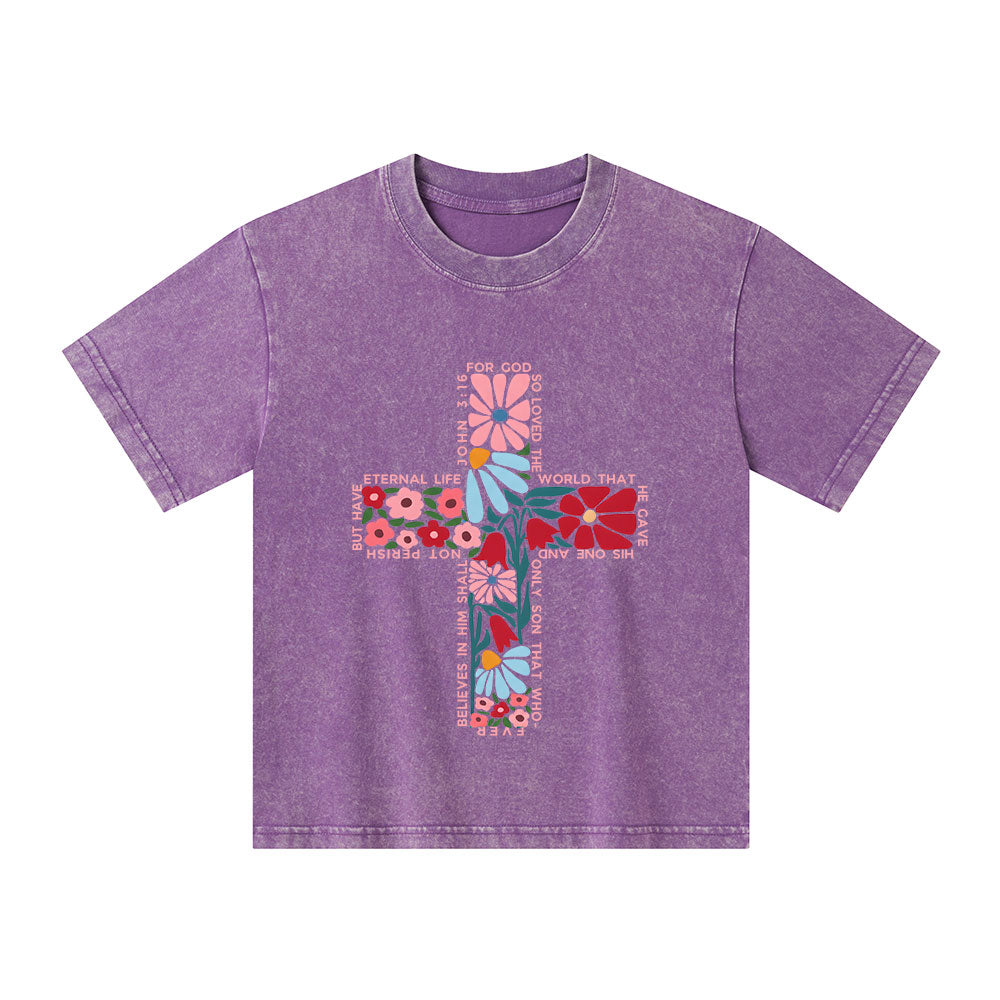 For God So Loved The World Christian Washed T-Shirt