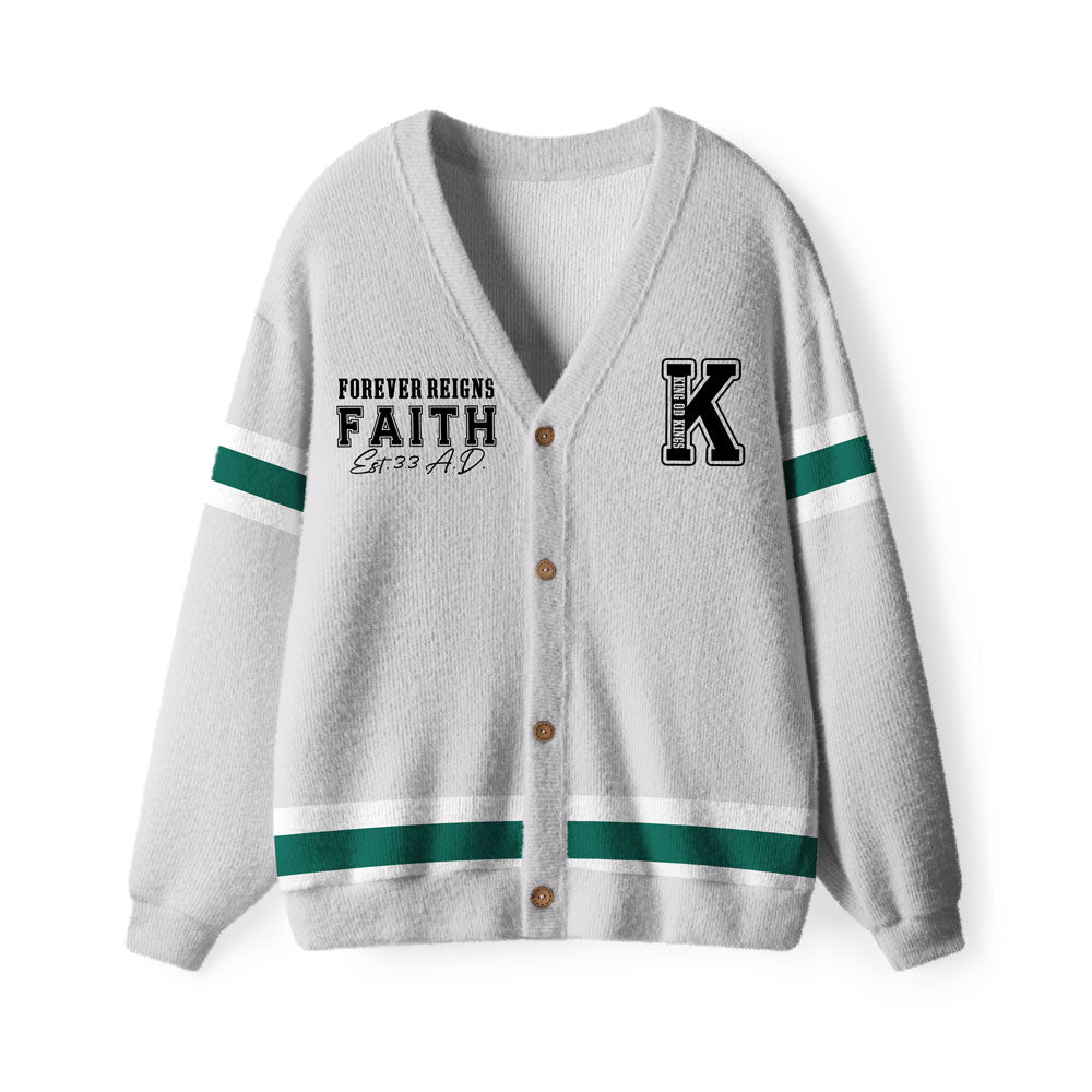 Forever Reigns Faith Furry Christian Lightweight Cardigan