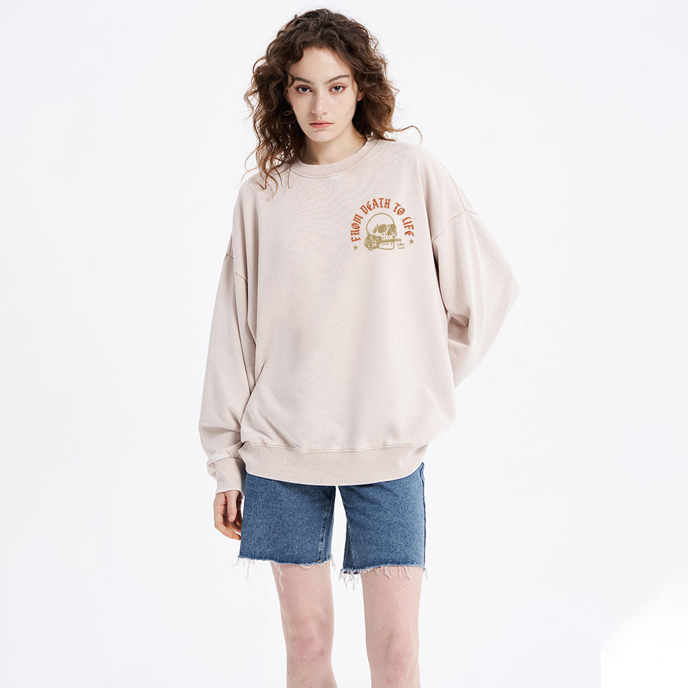 From Death To Life Christian Washed Sweatshirt