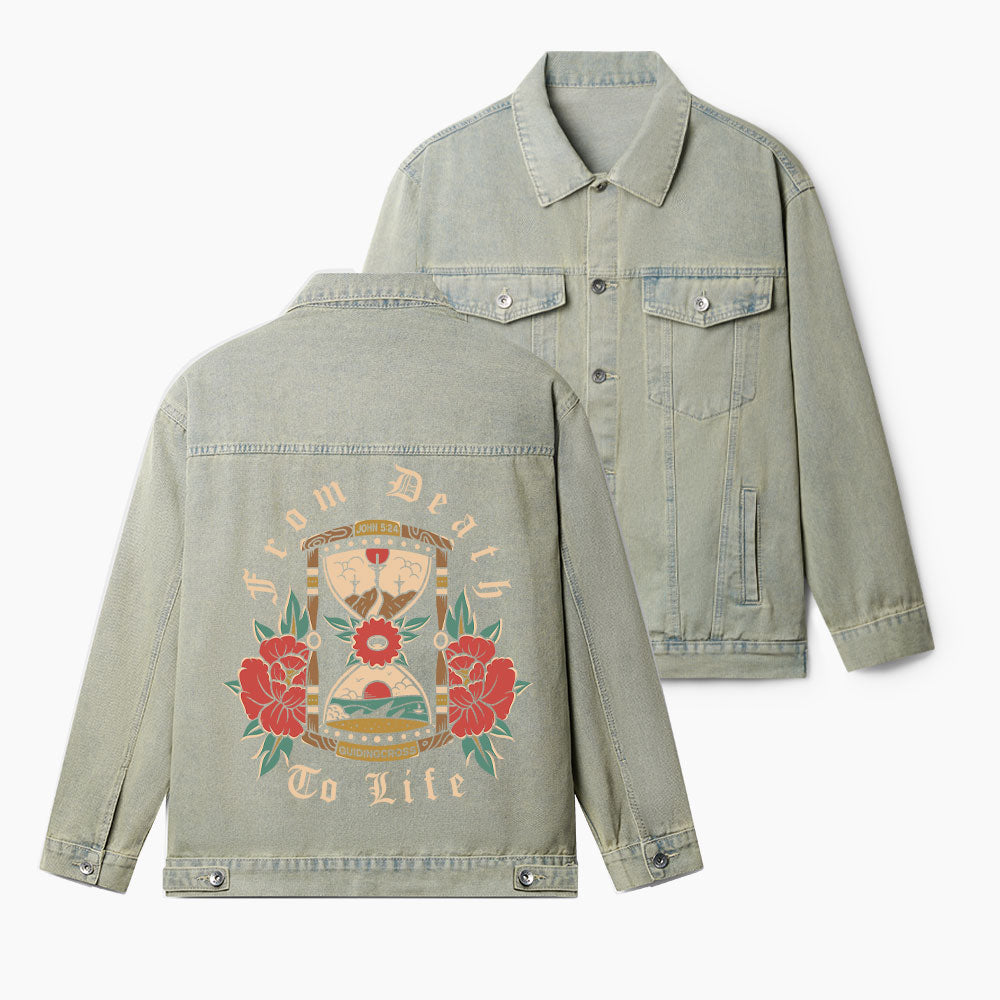 From Death To Life Christian Denim Jacket