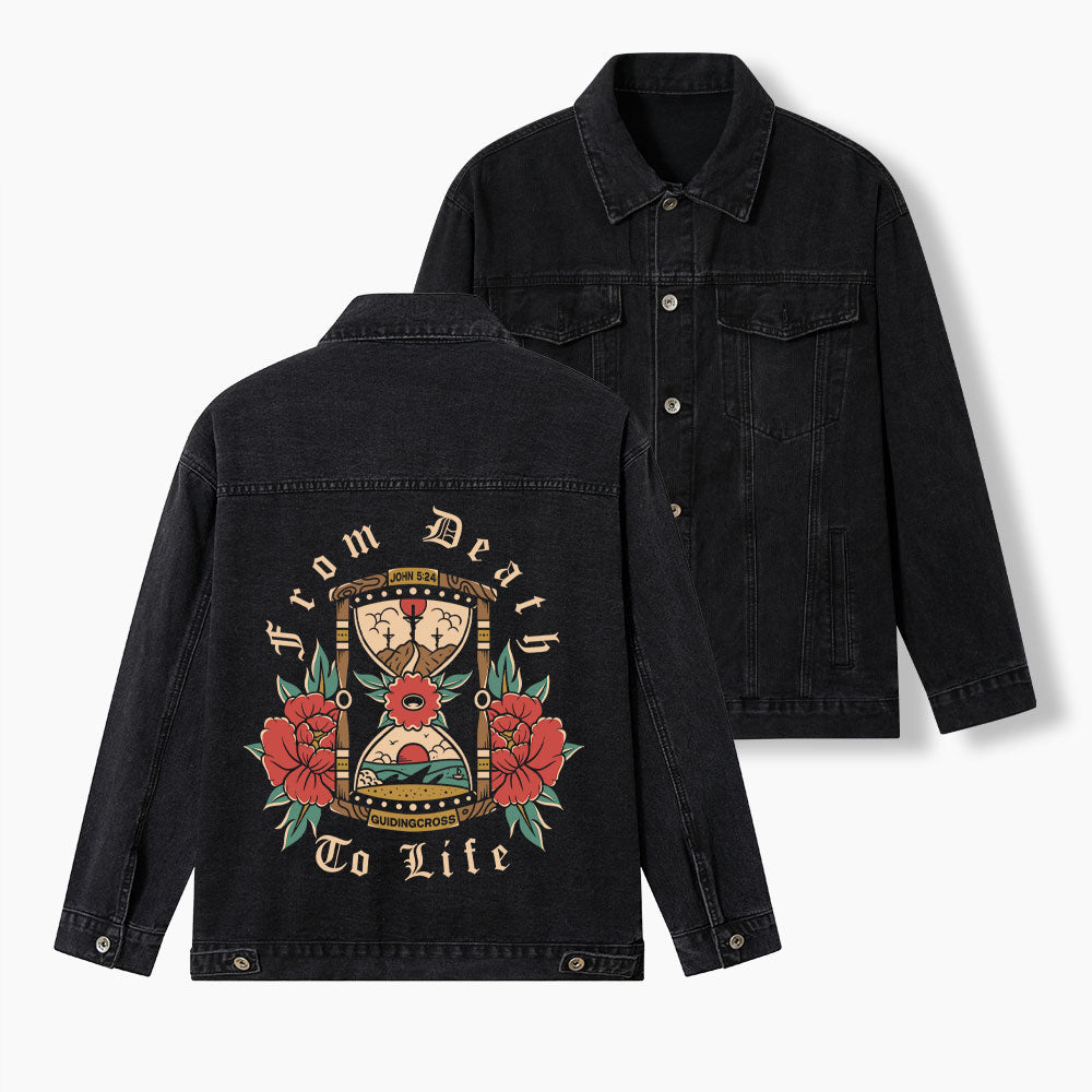 From Death To Life Christian Denim Jacket