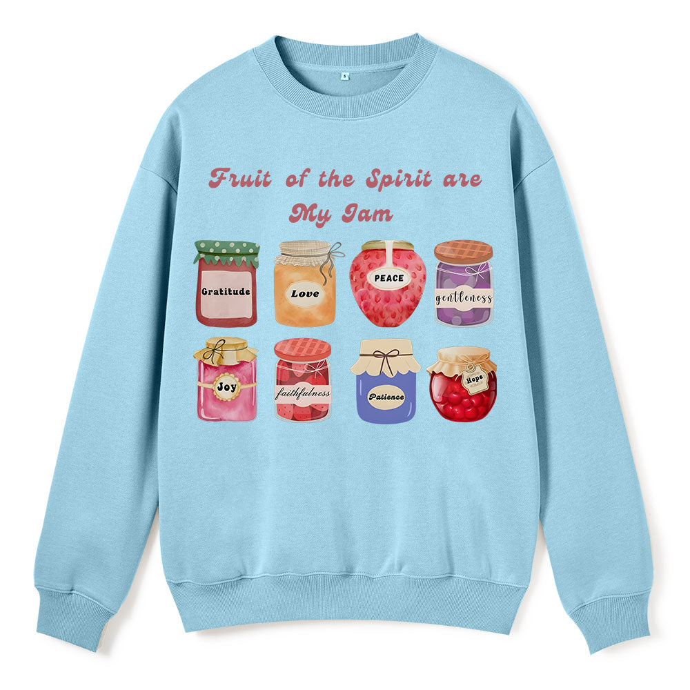 Fruit Of The Spirit Are My Jam Christian Fleece Sweatshirt
