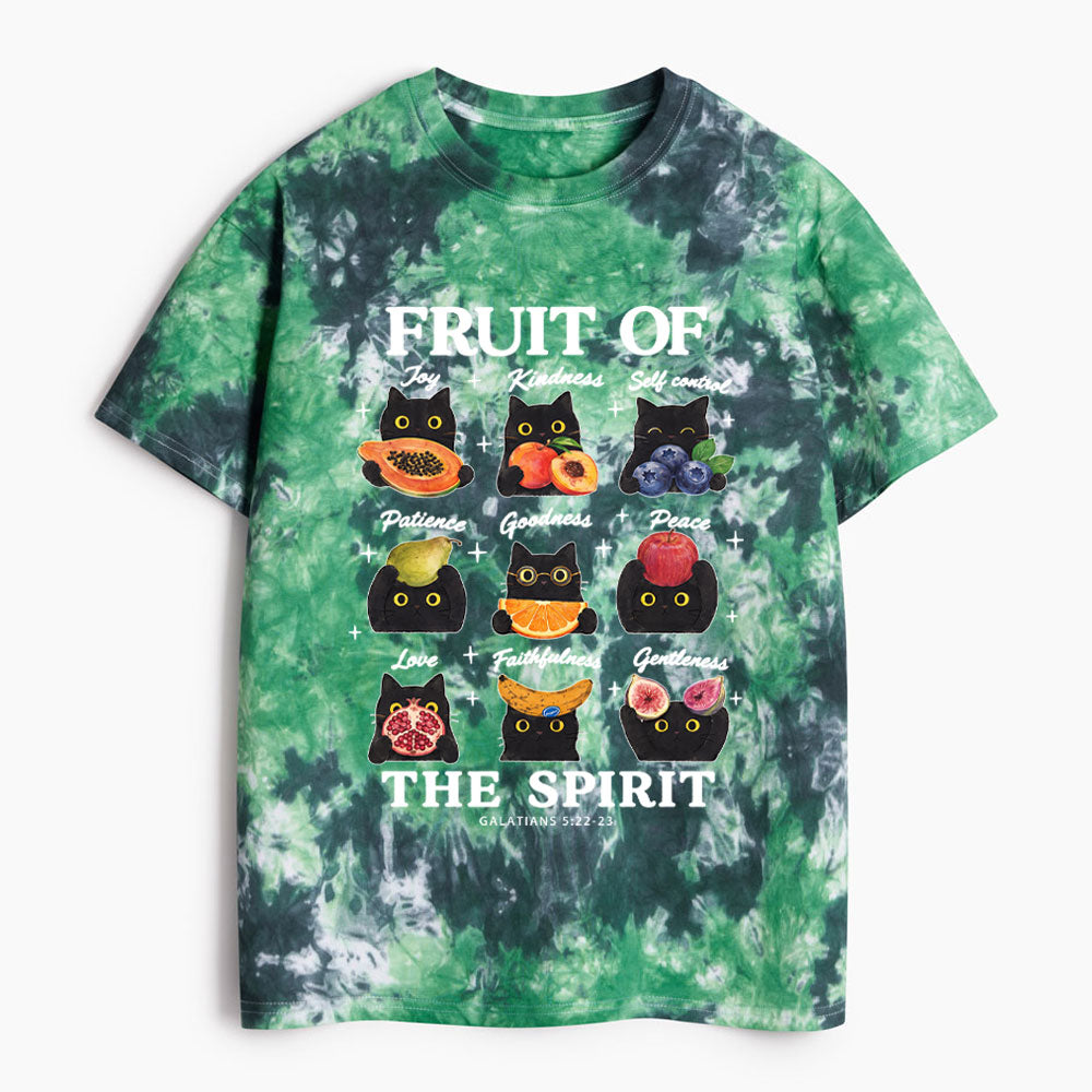 Fruit Of The Spirit Christian Heavy Cotton Tie Dye T-Shirt
