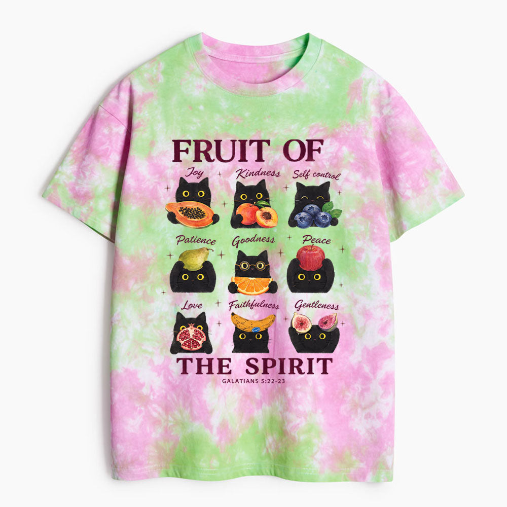 Fruit Of The Spirit Christian Heavy Cotton Tie Dye T-Shirt