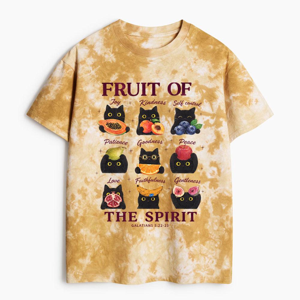 Fruit Of The Spirit Christian Heavy Cotton Tie Dye T-Shirt