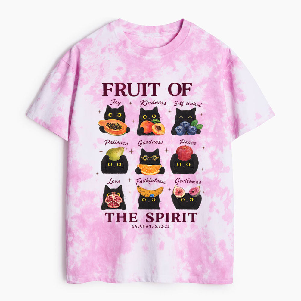 Fruit Of The Spirit Christian Heavy Cotton Tie Dye T-Shirt