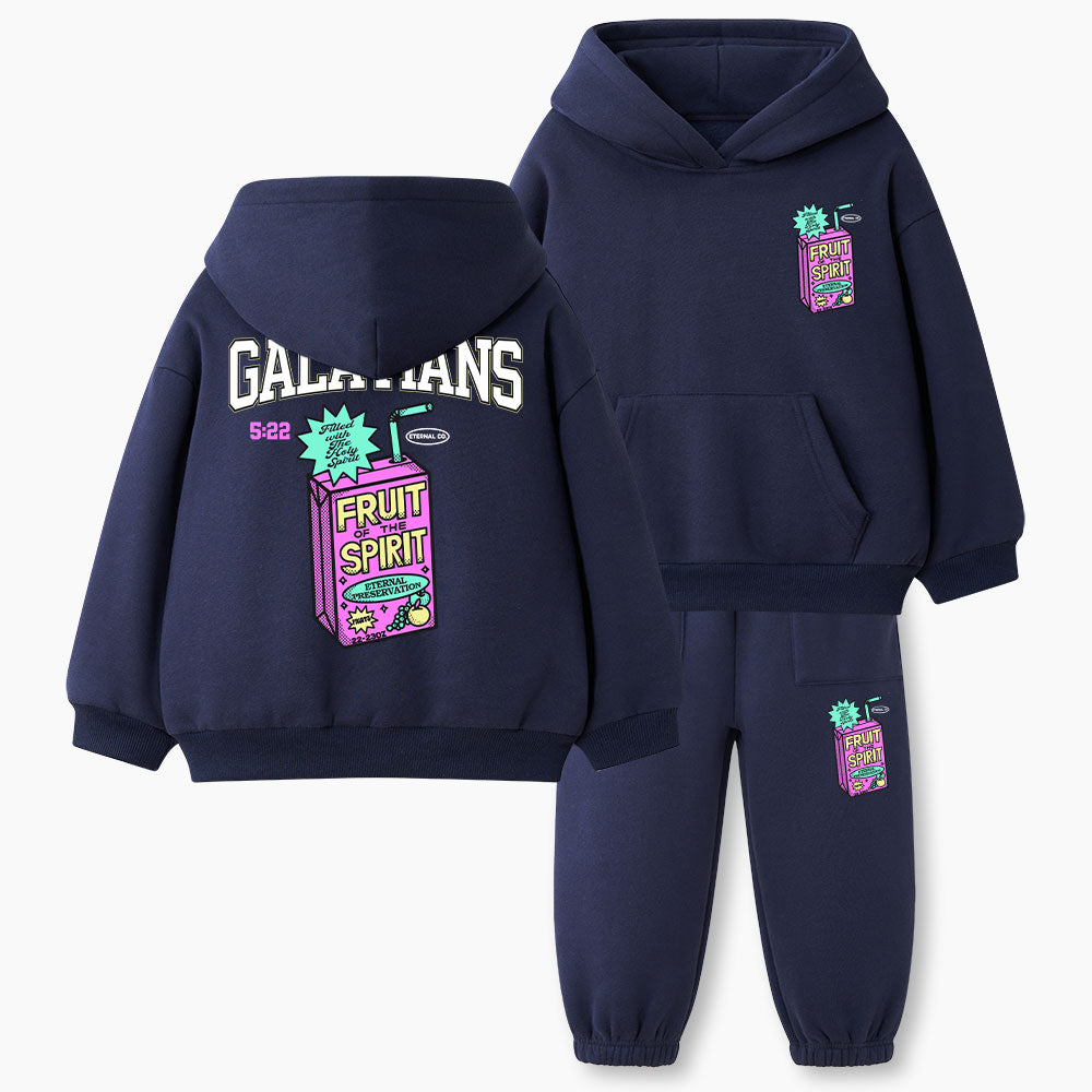 Fruit Of The Spirit Christian Kid Fleece Hoodie Set