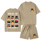 Fruit Of The Spirit Christian Washed T-Shirt & Shorts