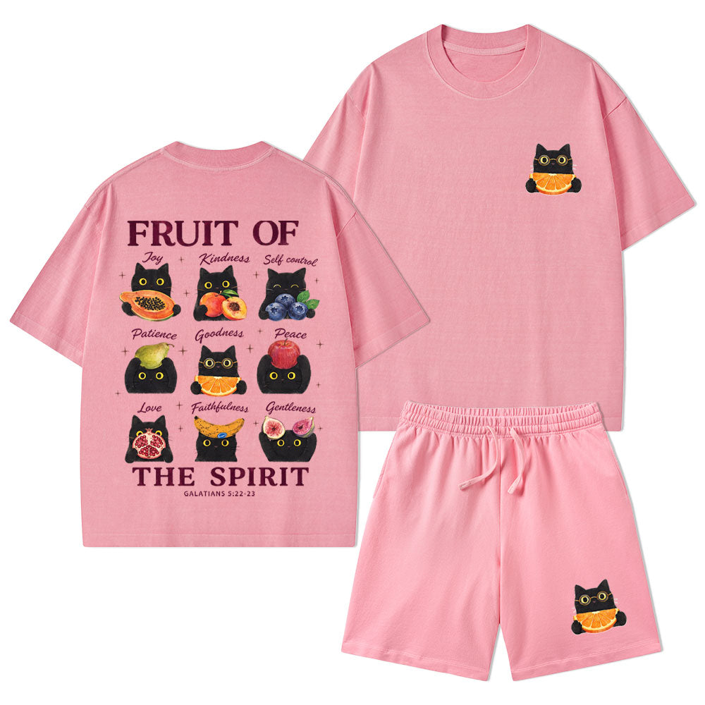 Fruit Of The Spirit Christian Washed T-Shirt & Shorts