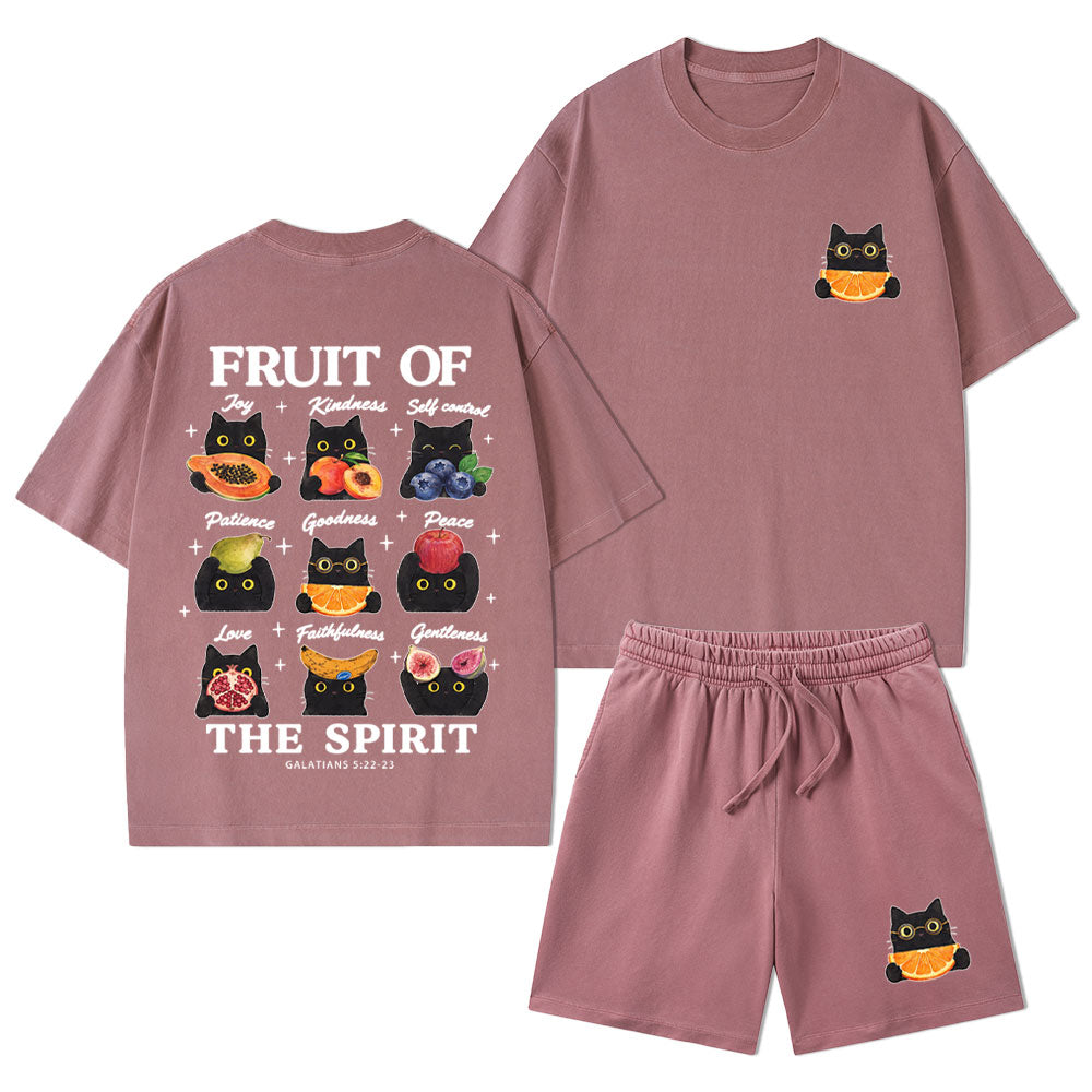 Fruit Of The Spirit Christian Washed T-Shirt & Shorts