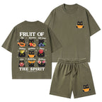 Fruit Of The Spirit Christian Washed T-Shirt & Shorts