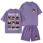 Fruit Of The Spirit Christian Washed T-Shirt & Shorts