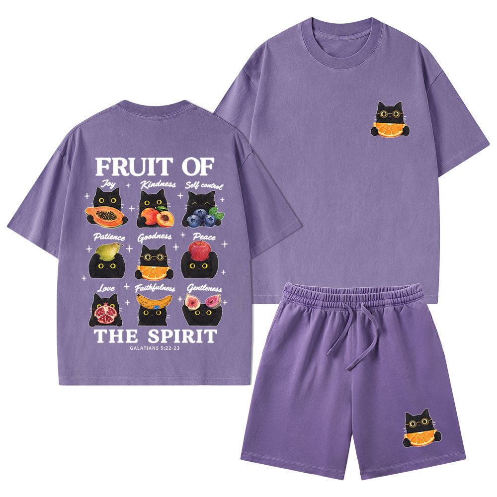 Fruit Of The Spirit Christian Washed T-Shirt & Shorts