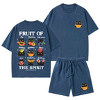 Fruit Of The Spirit Christian Washed T-Shirt & Shorts