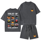 Fruit Of The Spirit Christian Washed T-Shirt & Shorts