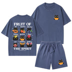 Fruit Of The Spirit Christian Washed T-Shirt & Shorts