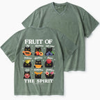 Fruit Of The Spirit Christian Washed V-Neck T-Shirt