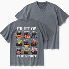 Fruit Of The Spirit Christian Washed V-Neck T-Shirt