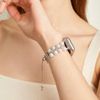 Pearl adorned Rhinestone Watch Band for Apple Watch