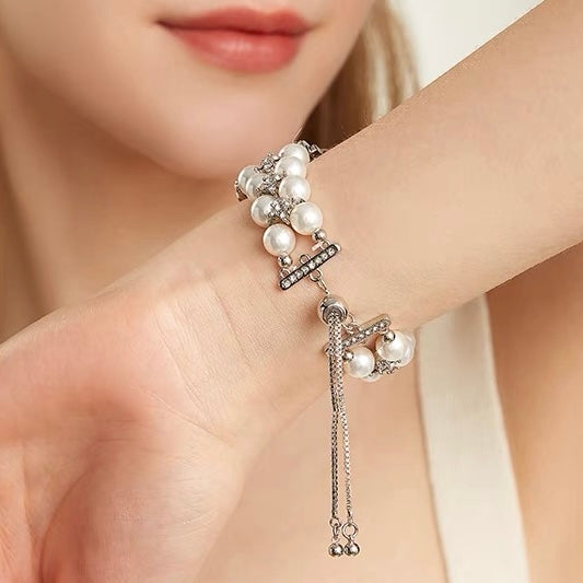 Pearl adorned Rhinestone Watch Band for Apple Watch