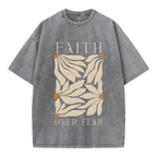 Faith Over Fear Christian Washed T-Shirt