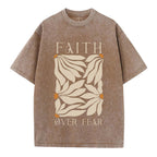 Faith Over Fear Christian Washed T-Shirt