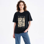 Faith Over Fear Christian Washed T-Shirt