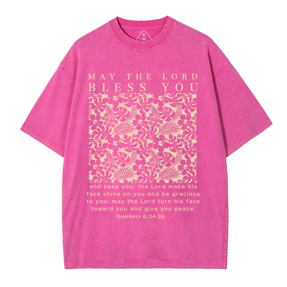 May The Lord Blessed You Christian Washed T-Shirt