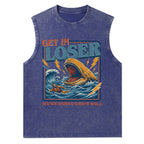 Get In Loser We Are Doing God's Will Christian Washed Tank Top